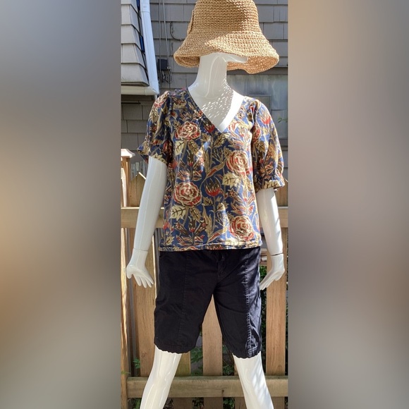 Velvet light cotton floral summer top lg - Picture 3 of 12